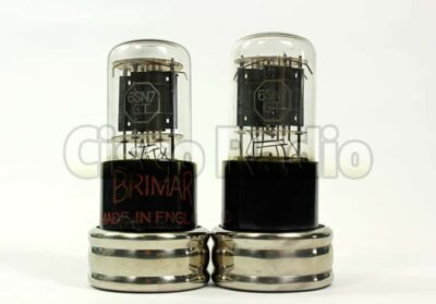 6SN7 / 6SN7GT / ECC32 / B65 BRIMAR «black round plates» Made in England NIB