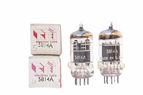 NOS NIB Matched Pair  5814 / 12AU7 / ECC82 ( dos valvulas) CEI (ge) Made in Usa Fabricacion Militar