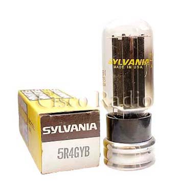 5R4GYB Black PLate SYLVANIA Made in Usa NIB